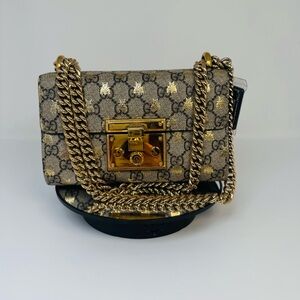Authentic Gucci Padlock GG Supreme Shoulder Bag
